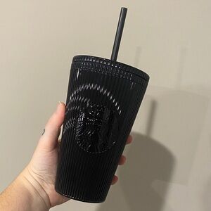 Starbucks Shiny Black Textured Tumbler